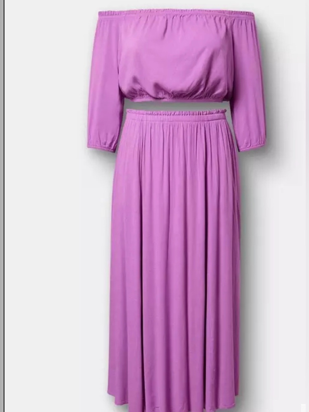 Torrid Plus Size Off-Shoulder Maxi Skirt in Orchid Purple NWT - Picture 6 of 6